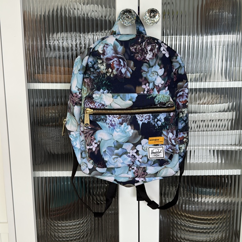 Herschel Supply Company Floral Backpack - Black and blue